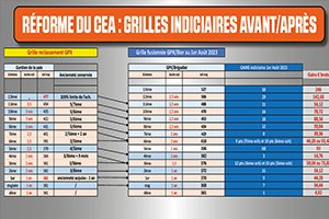Reforme du CEA : Grilles indiciaires avant / après