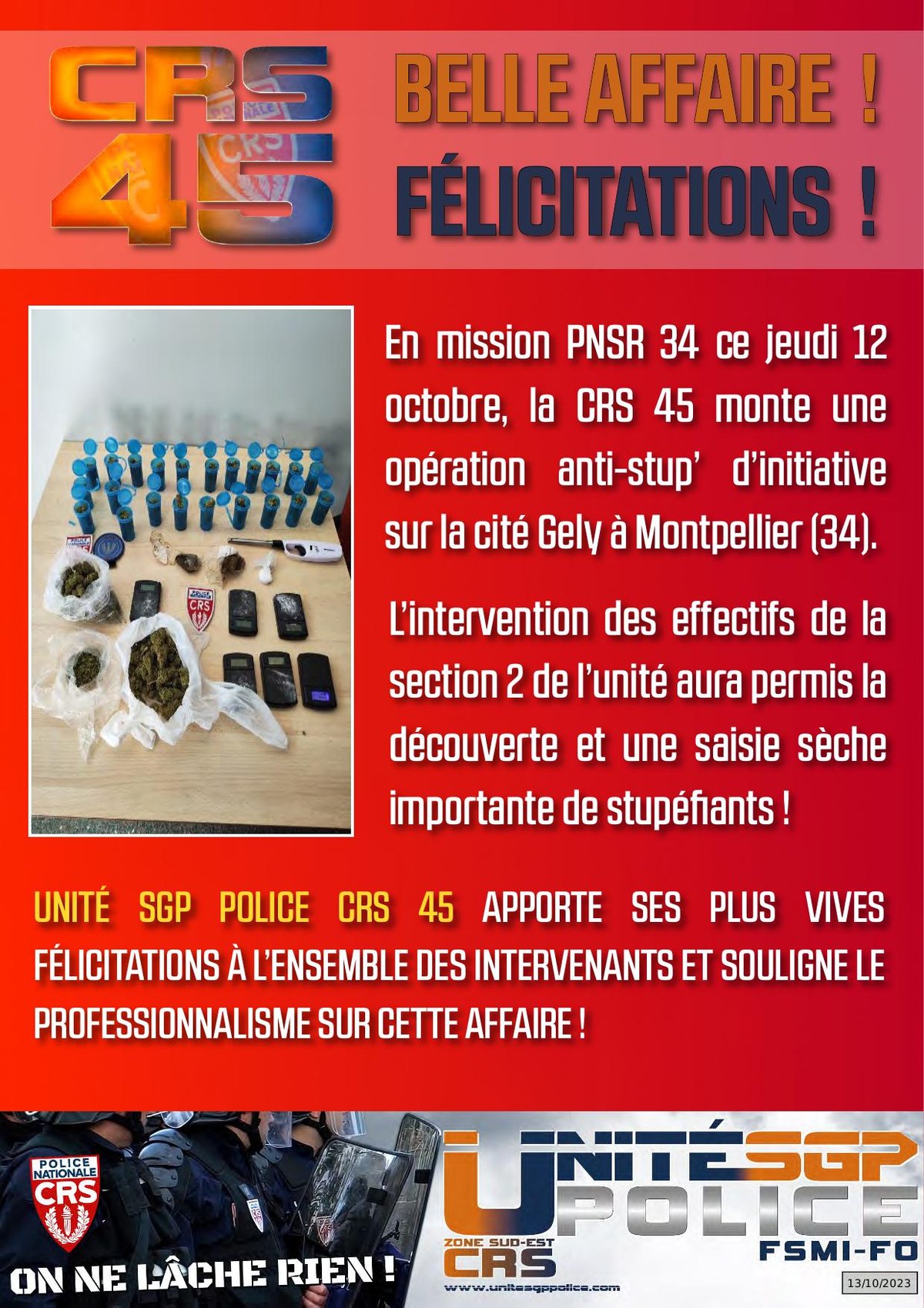 CRS 45 : BELLE AFFAIRE !