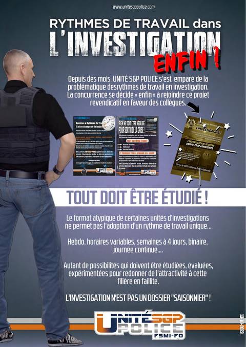 Aperçu — RYTHMES DE TRAVAIL DANS L’INVESTIGATION : ENFIN !
