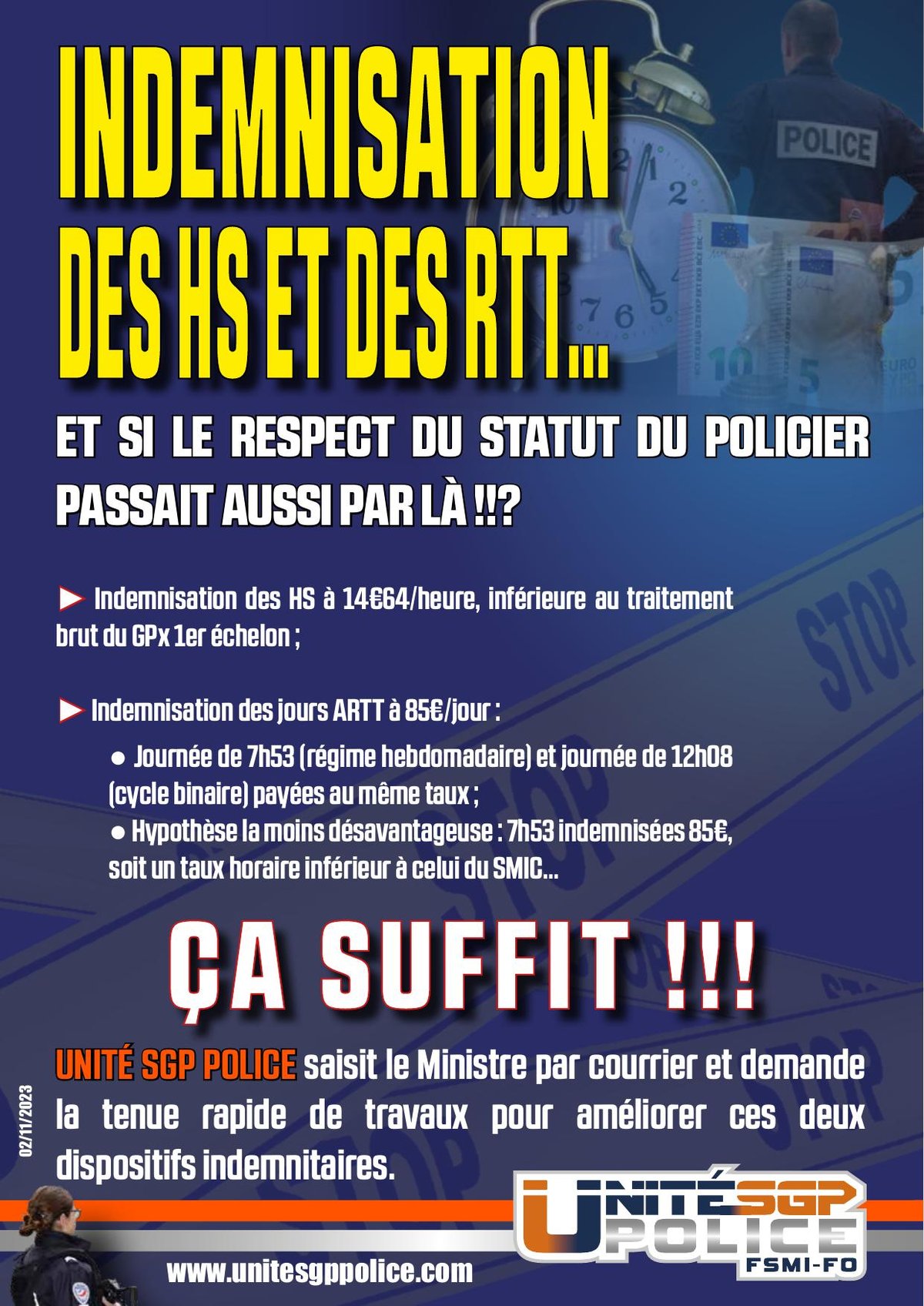 Indemnisation des HS et des RTT…