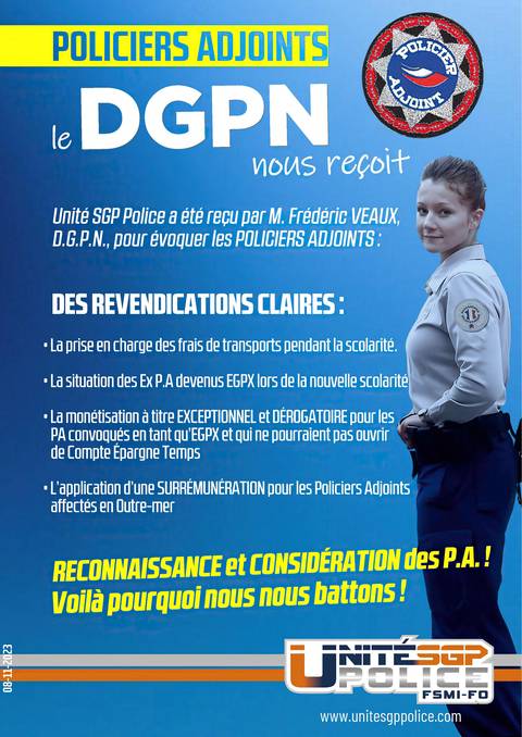 Aperçu — POLICIERS ADJOINTS : Le DGPN nous reçoit