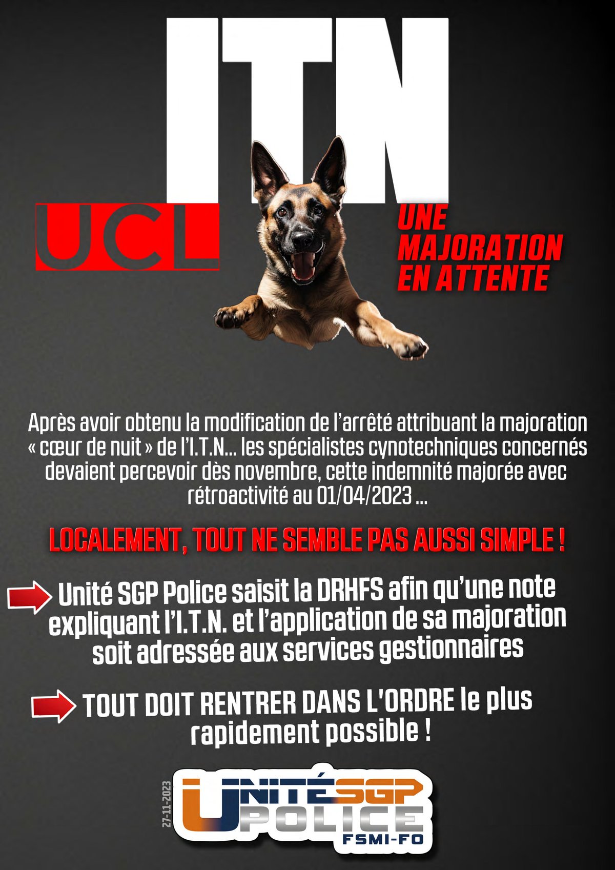 ITN UCL : Une majoration en attente