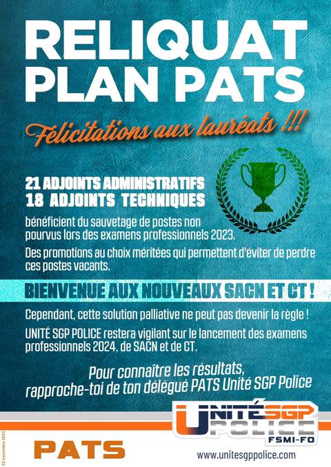 Aperçu — RELIQUAT PLAN PATS : Félicitations aux lauréats !!!