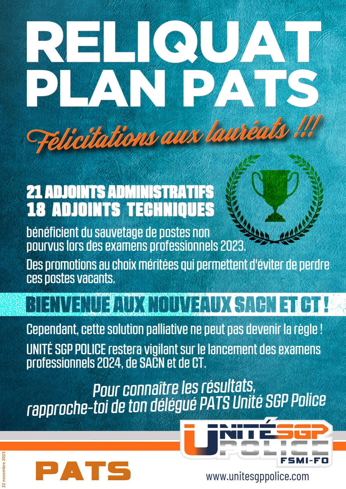 RELIQUAT PLAN PATS : Félicitations aux lauréats !!!