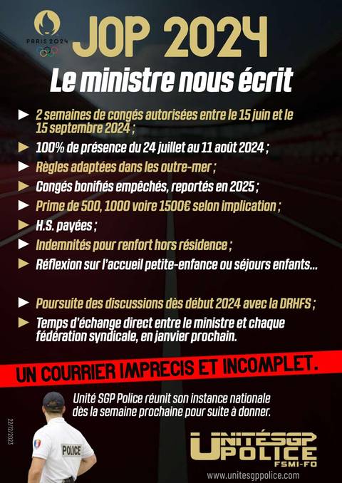 Aperçu — JOP 2024 - Le ministre nous écrit