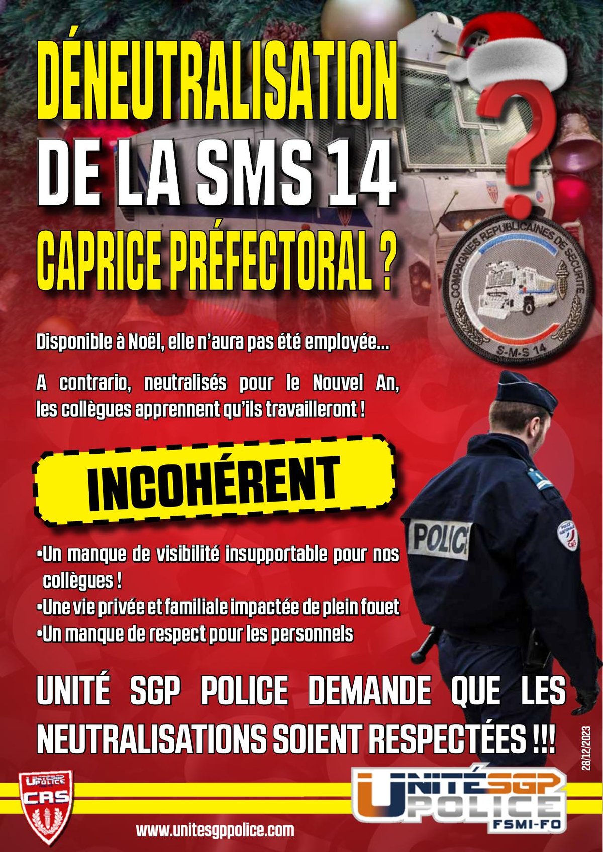 Déneutralisation de la SMS 14