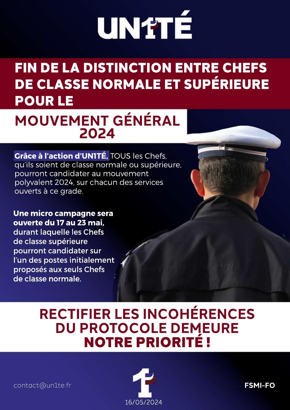 Fin de la distinction entre Chefs de classe normale et supérieure pour le Mouvement Général 2024