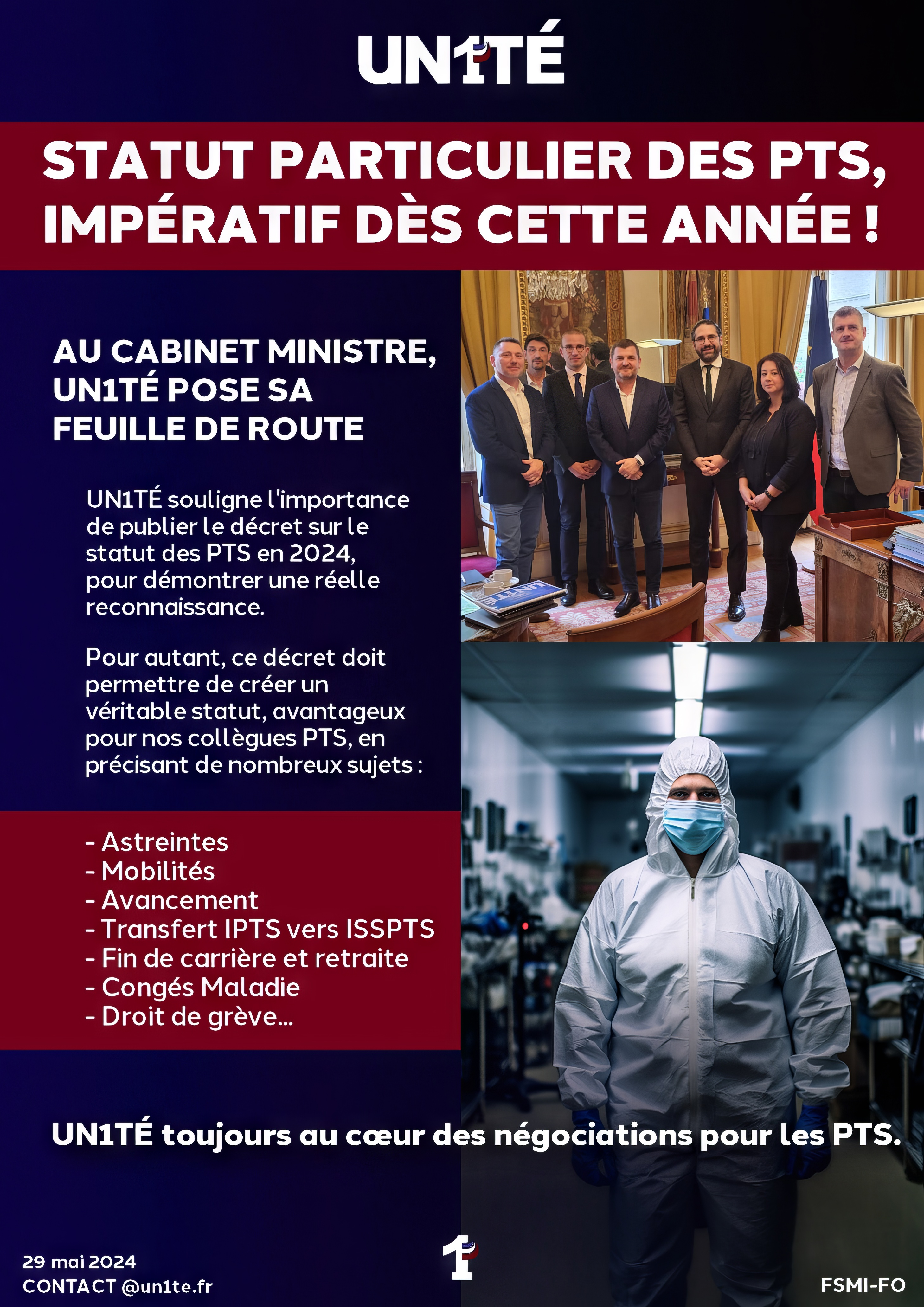 Statut particulier des PTS, IMPÉRATIF dès cette année !