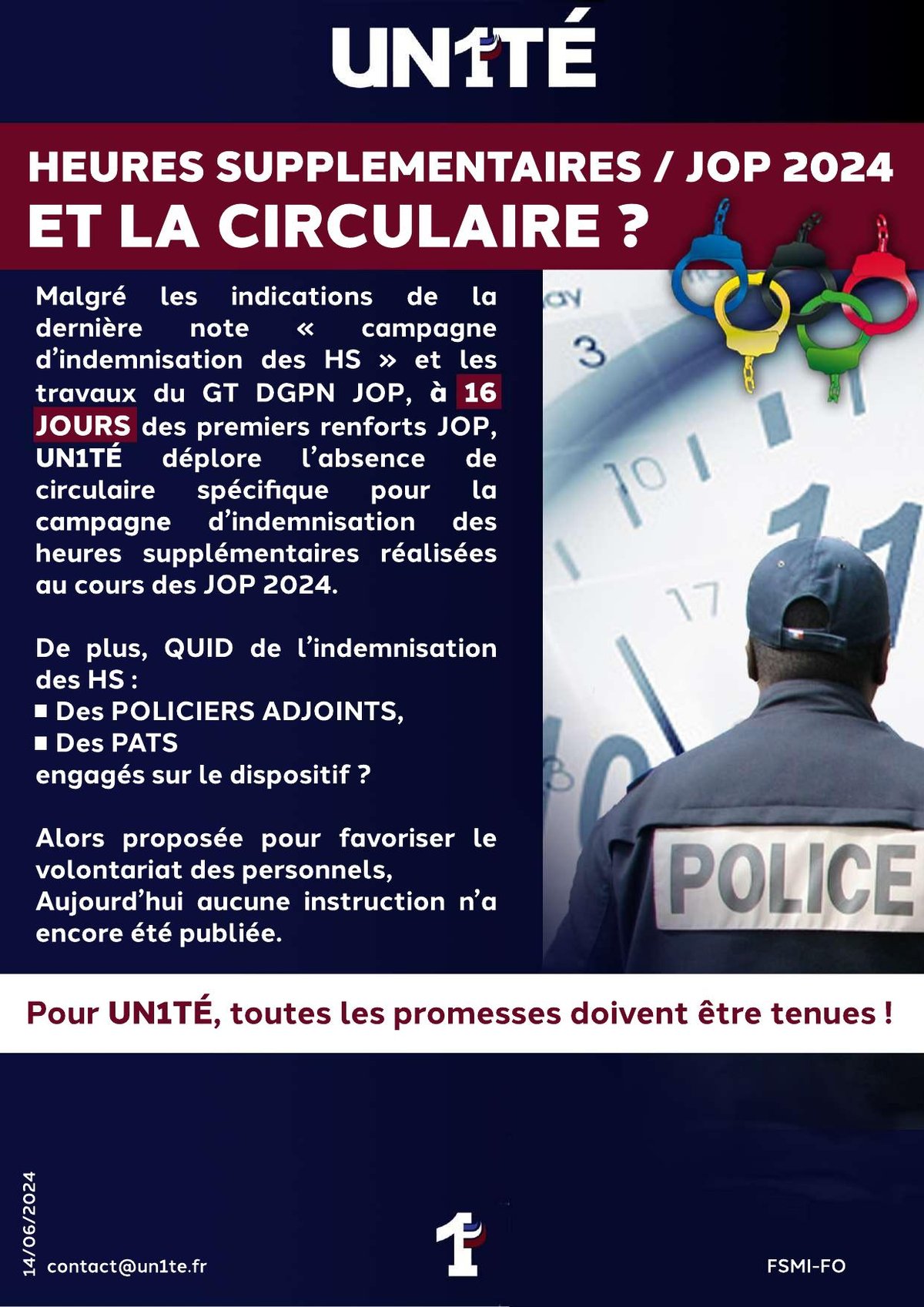 Heures supplémentaires / JOP 2024