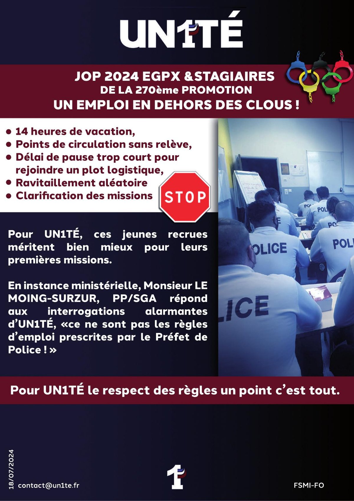 JOP 2024 EGPX &amp;stagiaires de la 270èmepromotion - Un emploi en dehors des clous !