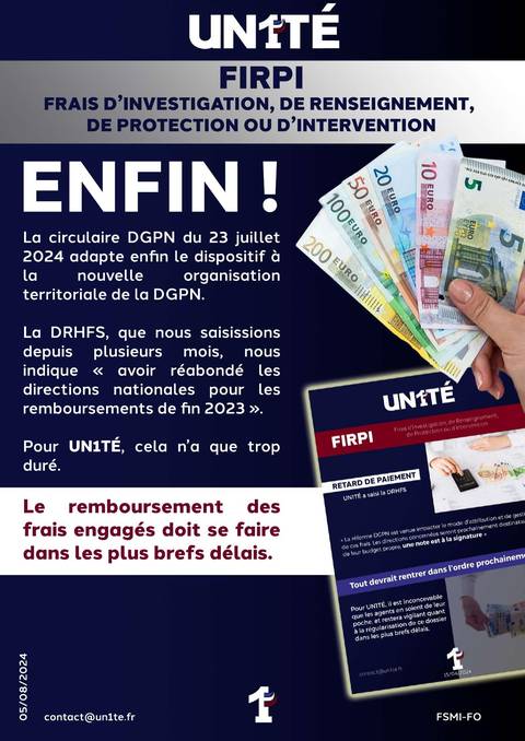 Aperçu — FIRPI - FRAIS D’INVESTIGATION, DE RENSEIGNEMENT, DE PROTECTION OU D’INTERVENTION
