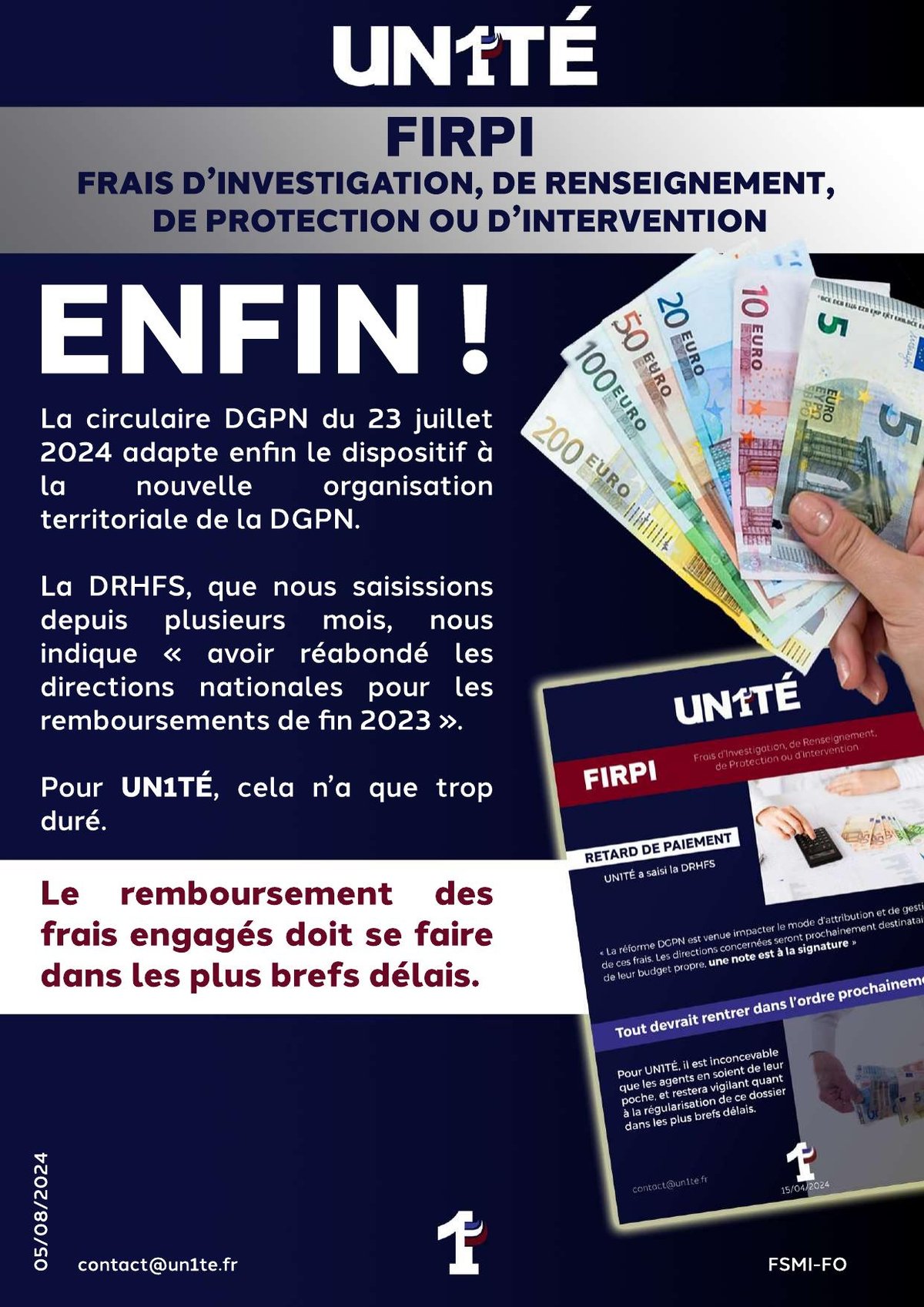 FIRPI - FRAIS D’INVESTIGATION, DE RENSEIGNEMENT, DE PROTECTION OU D’INTERVENTION