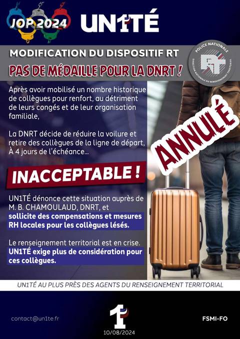 Aperçu — Modification du dispositif RT - Pas de médaille pour la DNRT !