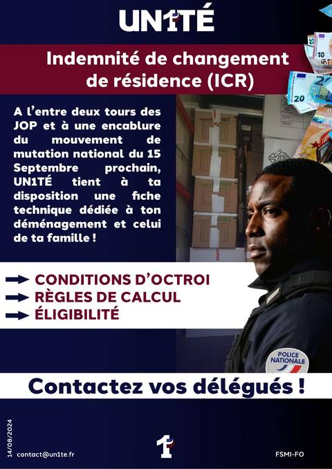 Aperçu — Indemnité de changement de résidence (ICR)