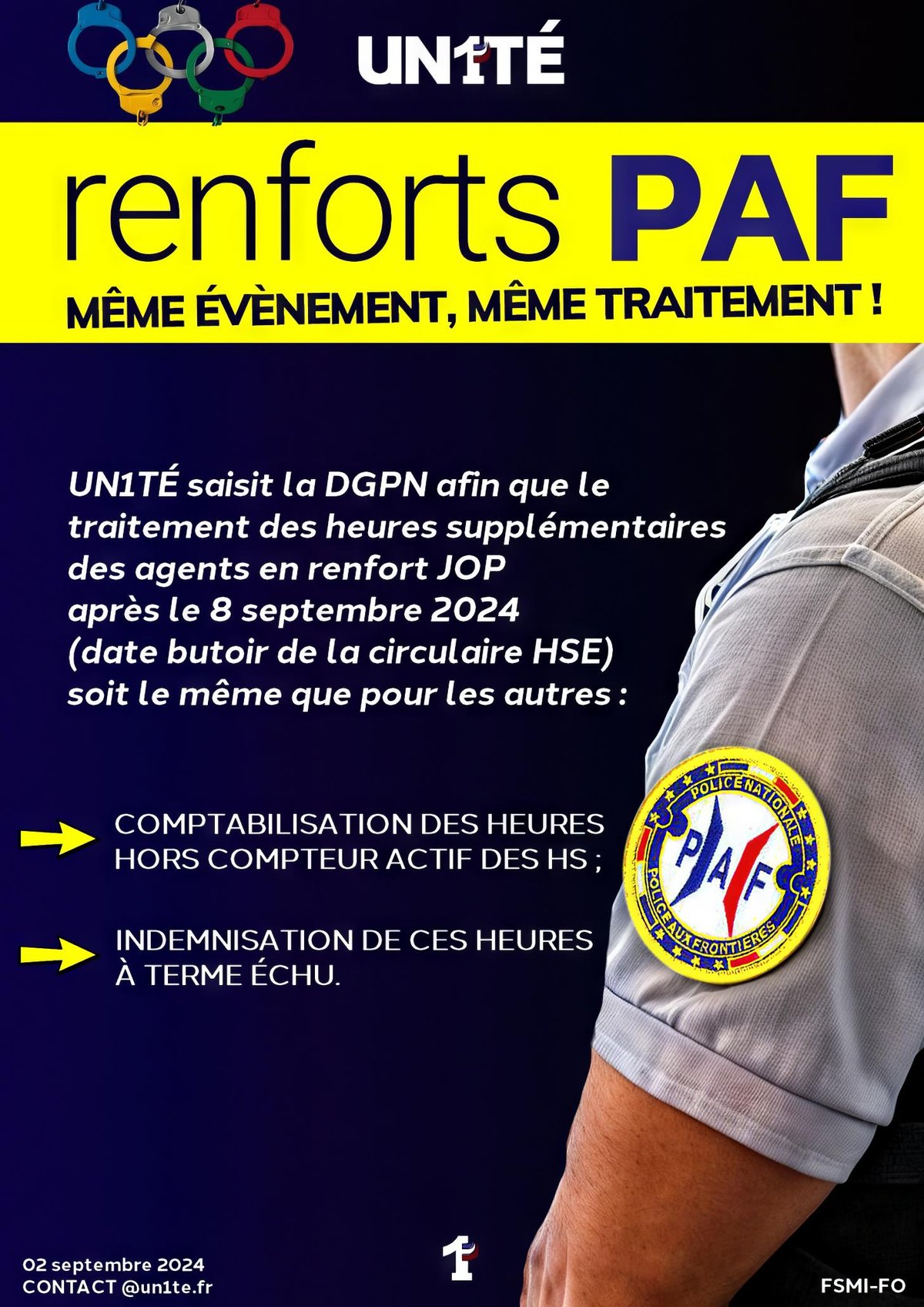 PAF : Même évènement, même traitement !