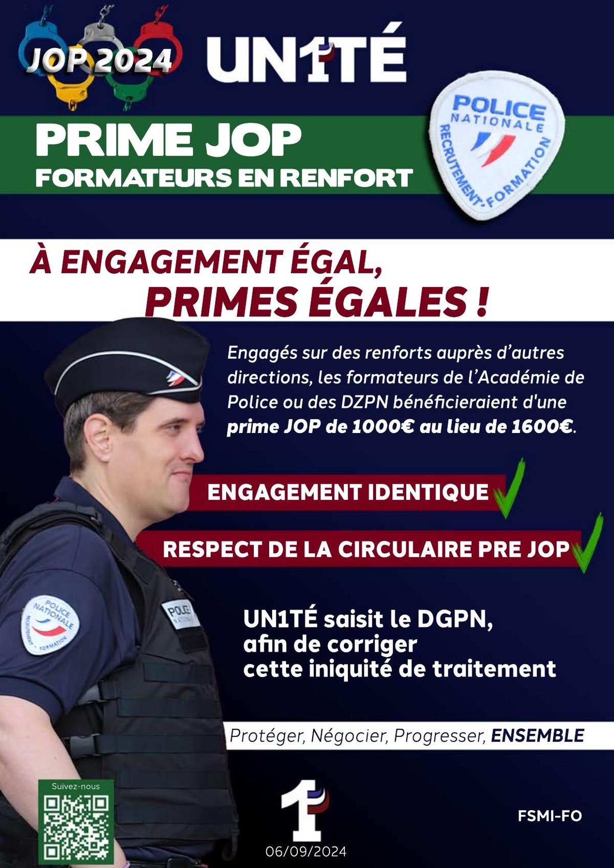 Prime JOP formateurs en renfort - à engagement égal, primes égales !