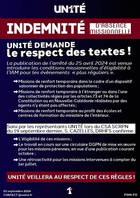 Aperçu — IAM : UN1TÉ demande le respect des textes !