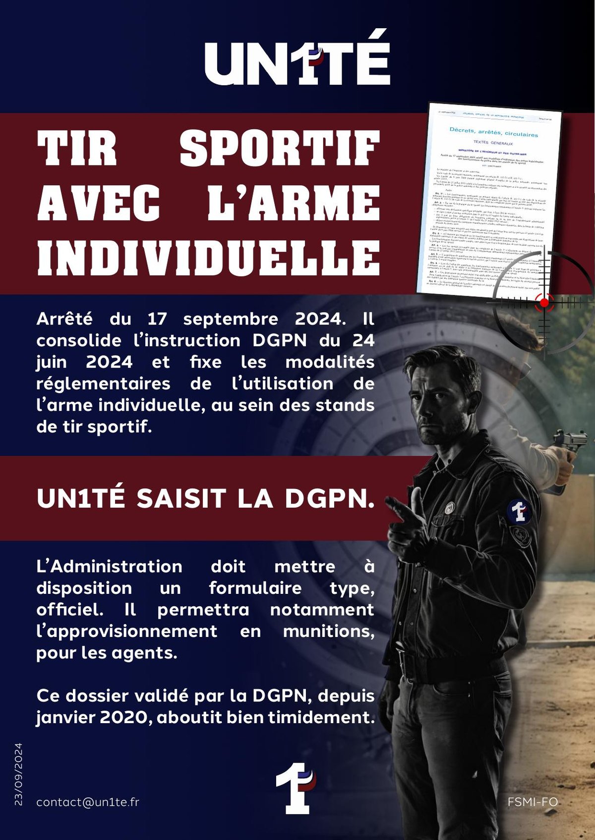TIR SPORTIF AVEC L’ARME INDIVIDUELLE