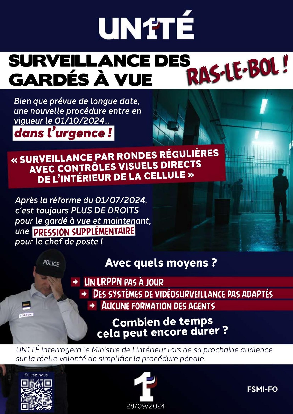 Surveillance des gardés à vue - Ras le bol !