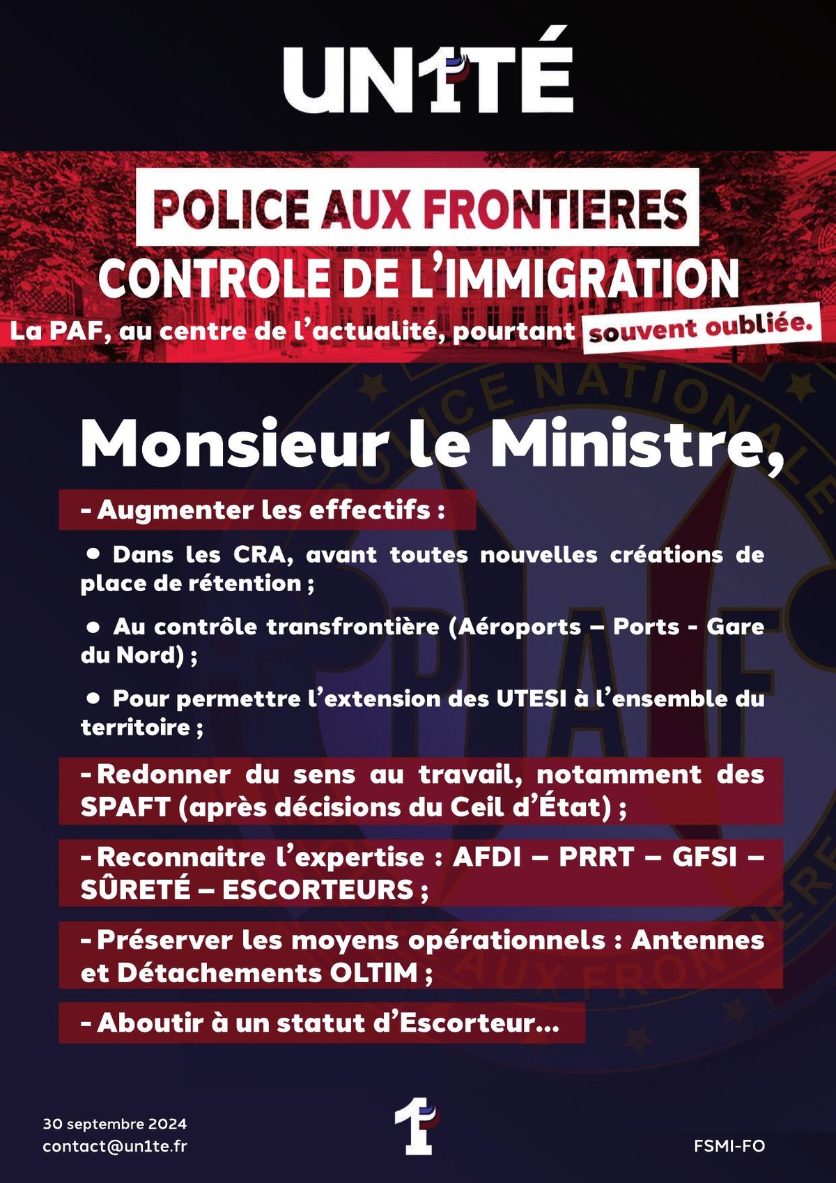 La PAF, au centre de l’actualité, pourtant souvent oubliée.