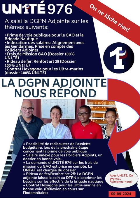 Aperçu — La DGPN Adjointe nous répond