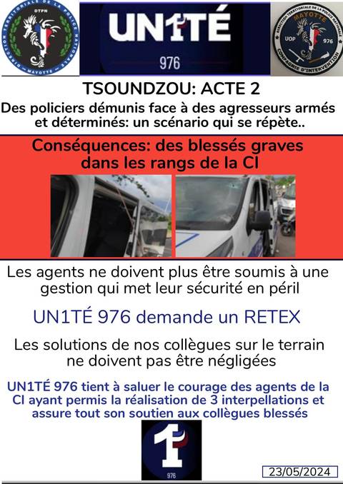 Aperçu — Tsoundzou : Acte 2 blessés graves à la CI