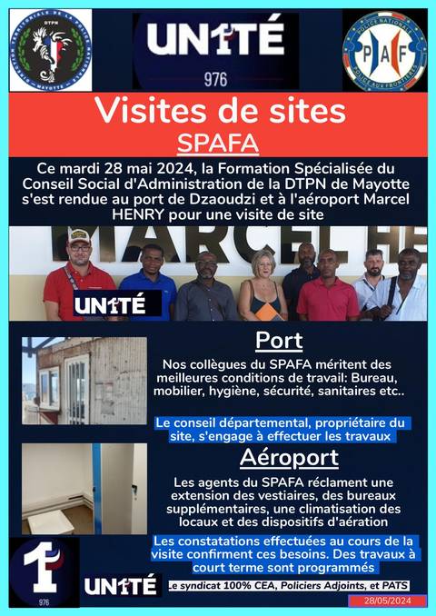Aperçu — Visites de sites SPAFA