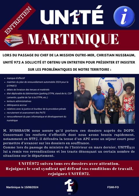 Aperçu — Entretien - Martinique