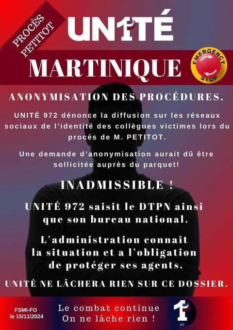 Aperçu — Anonymisation des procédures - Martinique