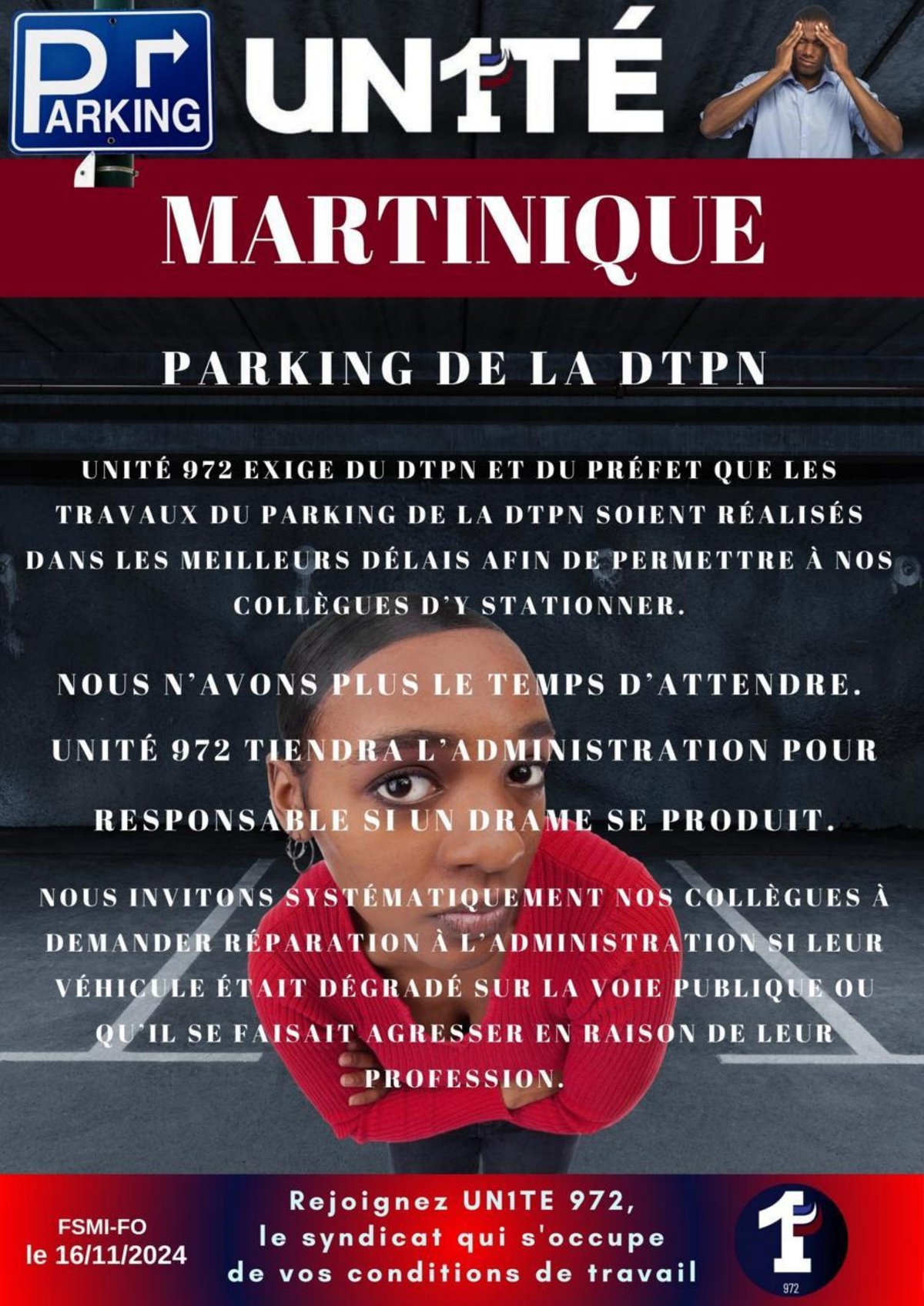 Parking de la DTPN - Martinique