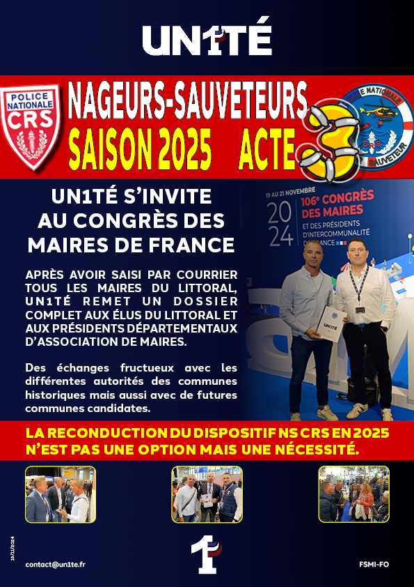 UN1TÉ S’INVITE AU CONGRÈS DES MAIRES DE FRANCE