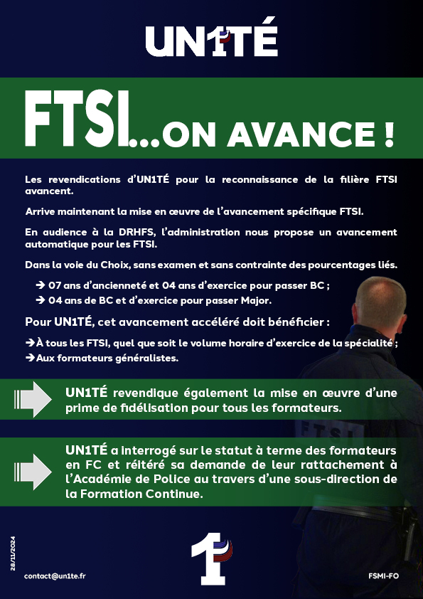 FTSI… ON AVANCE !