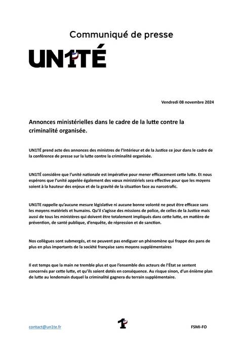 Aperçu — Annonces ministérielles dans le cadre de la lutte contre la criminalité organisée