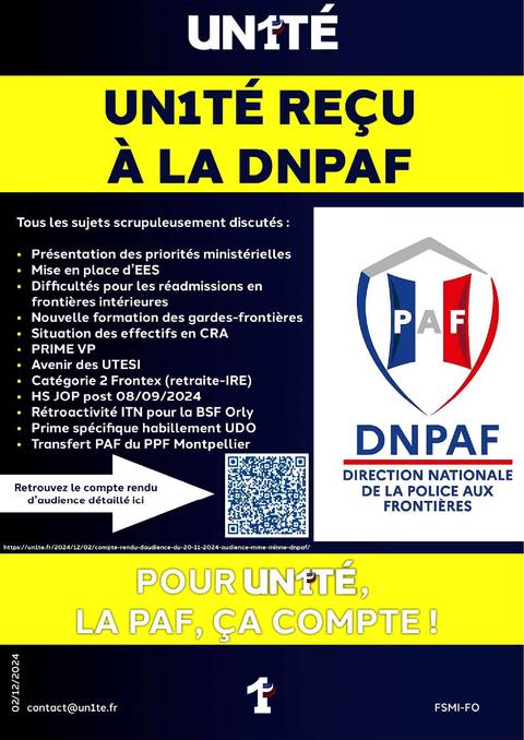 Aperçu — UN1TÉ reçu à la DNPAF