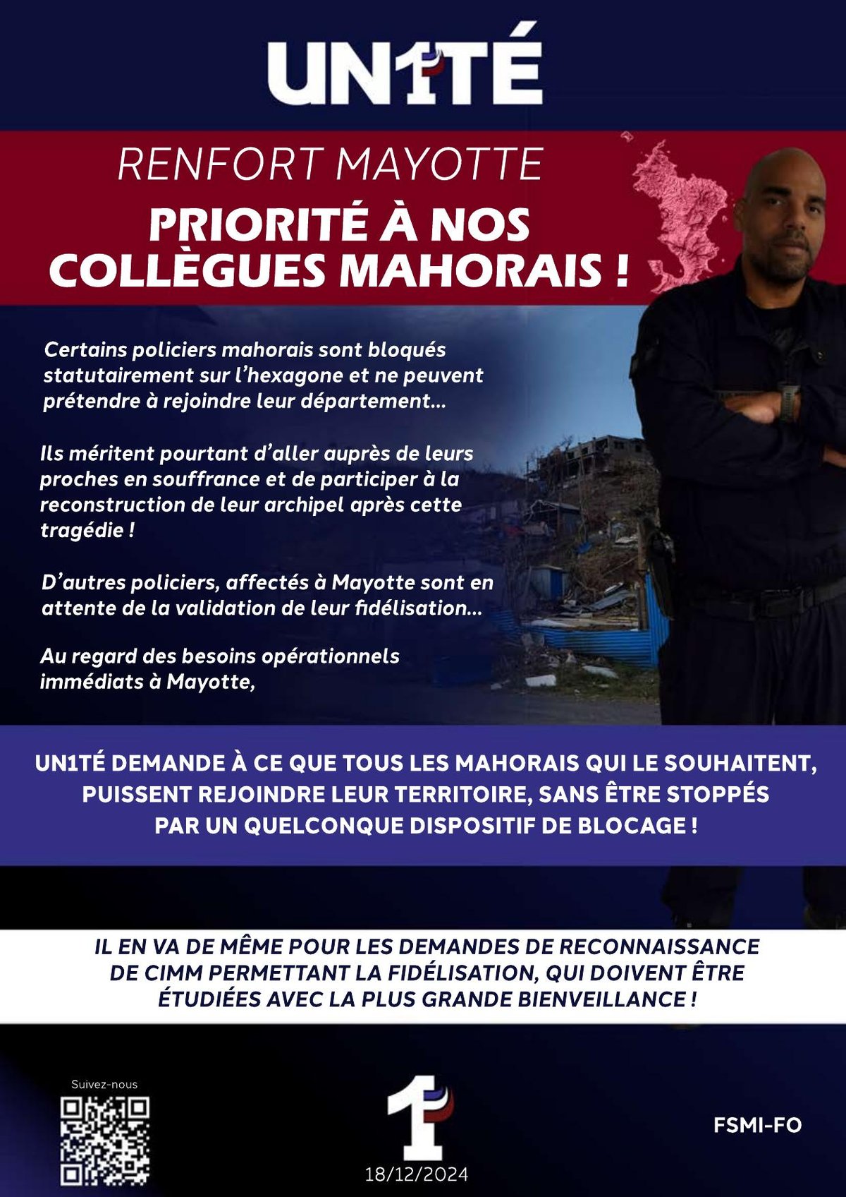 Renfort Mayotte - Priorité à nos collègues mahorais !
