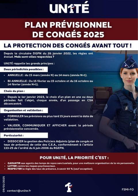 Aperçu — Plan prévisionnel de congés 2025 - La protection des congés avant tout !