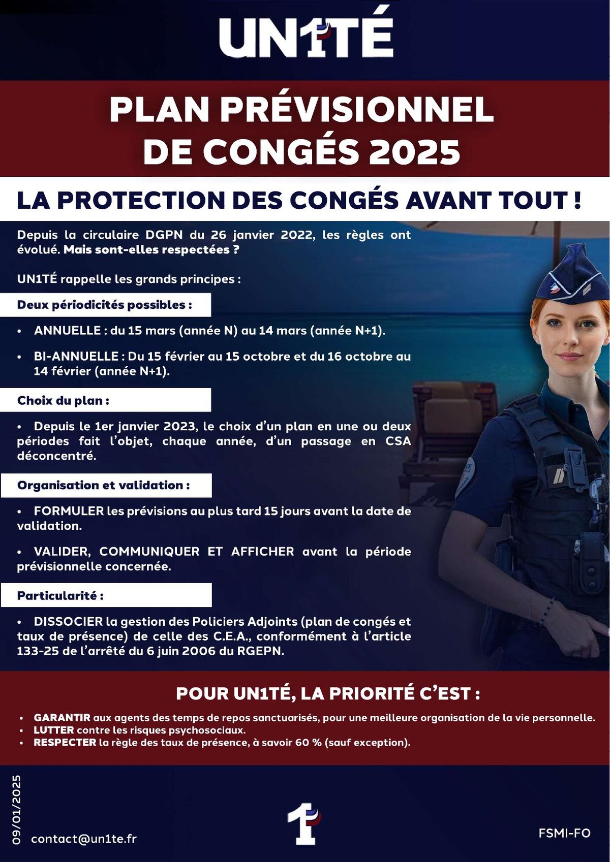 Plan prévisionnel de congés 2025 - La protection des congés avant tout !