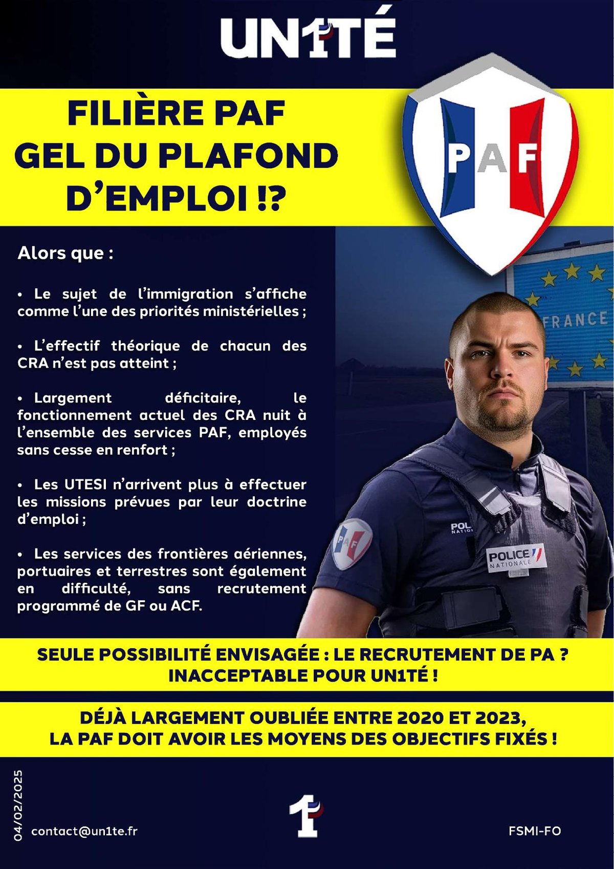 Filière PAF - Gel du plafond d’emploi !?