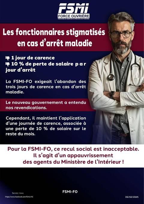 Aperçu — Les fonctionnaires stigmatisés en cas d’arrêt maladie