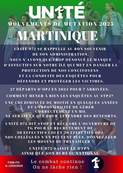 Aperçu — Martinique : Mouvements de mutation 2025