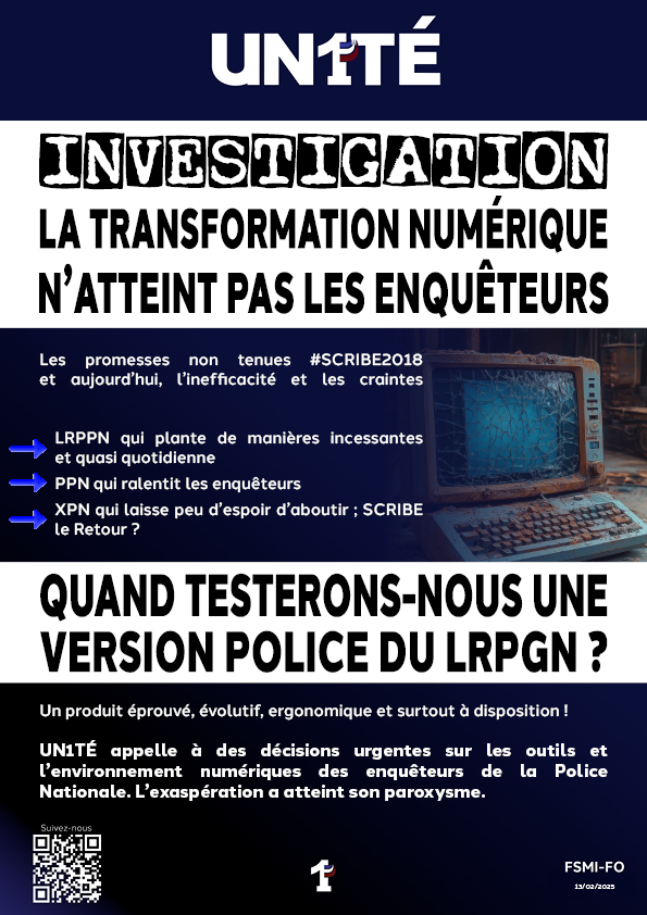La transformation numérique n’atteint pas les enquêteurs