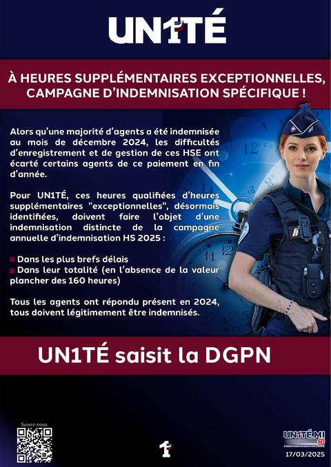 Aperçu — À heures supplémentaires exceptionnelles, campagne d’indemnisation spécifique !