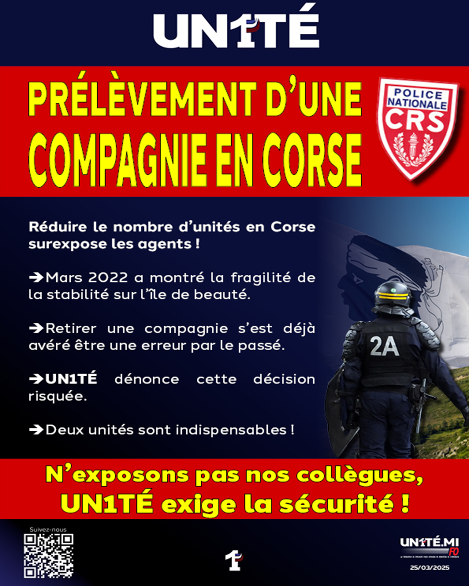 Prélèvement d’une compagnie en Corse