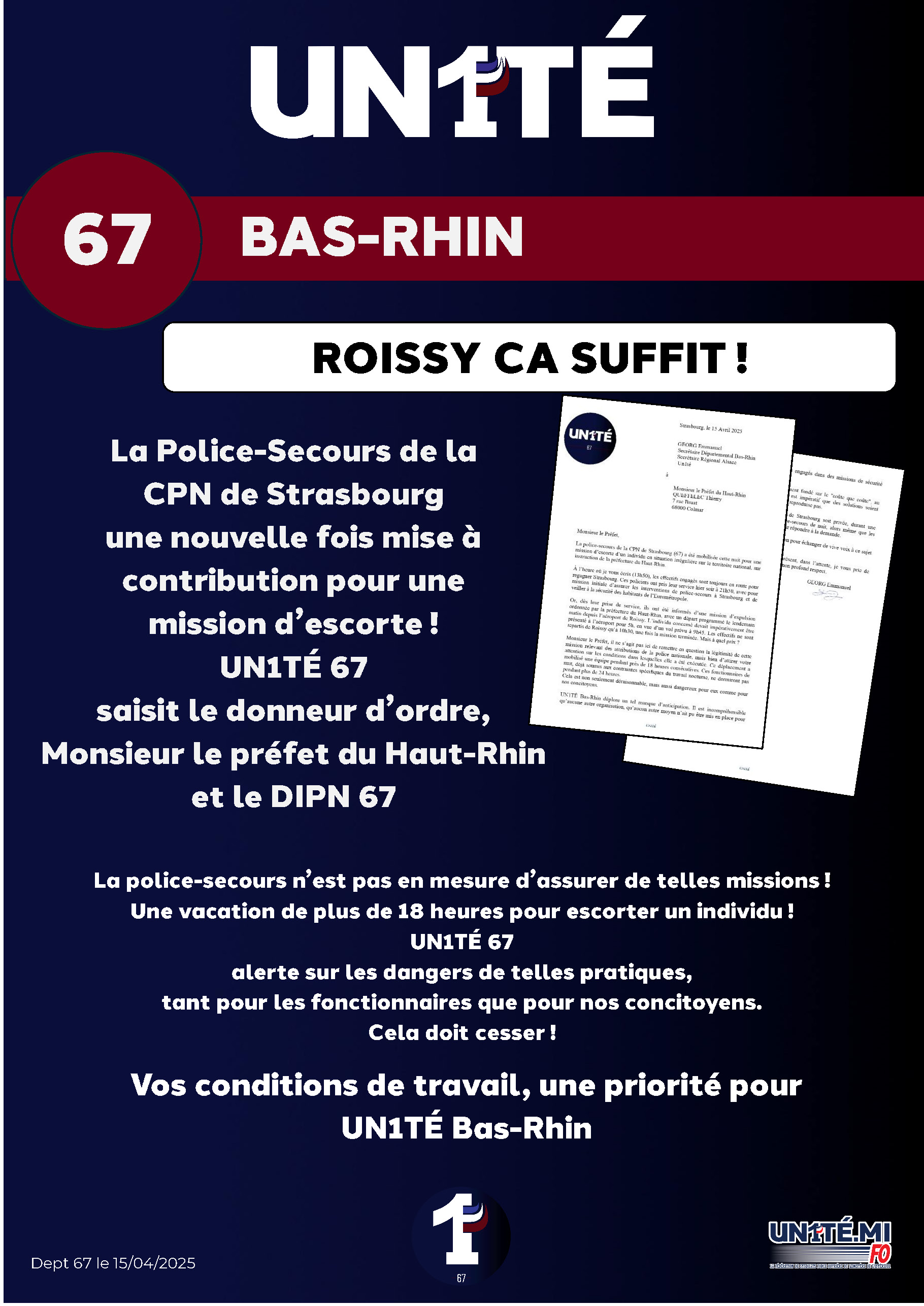 Bas-Rhin : Roissy ça suffit !