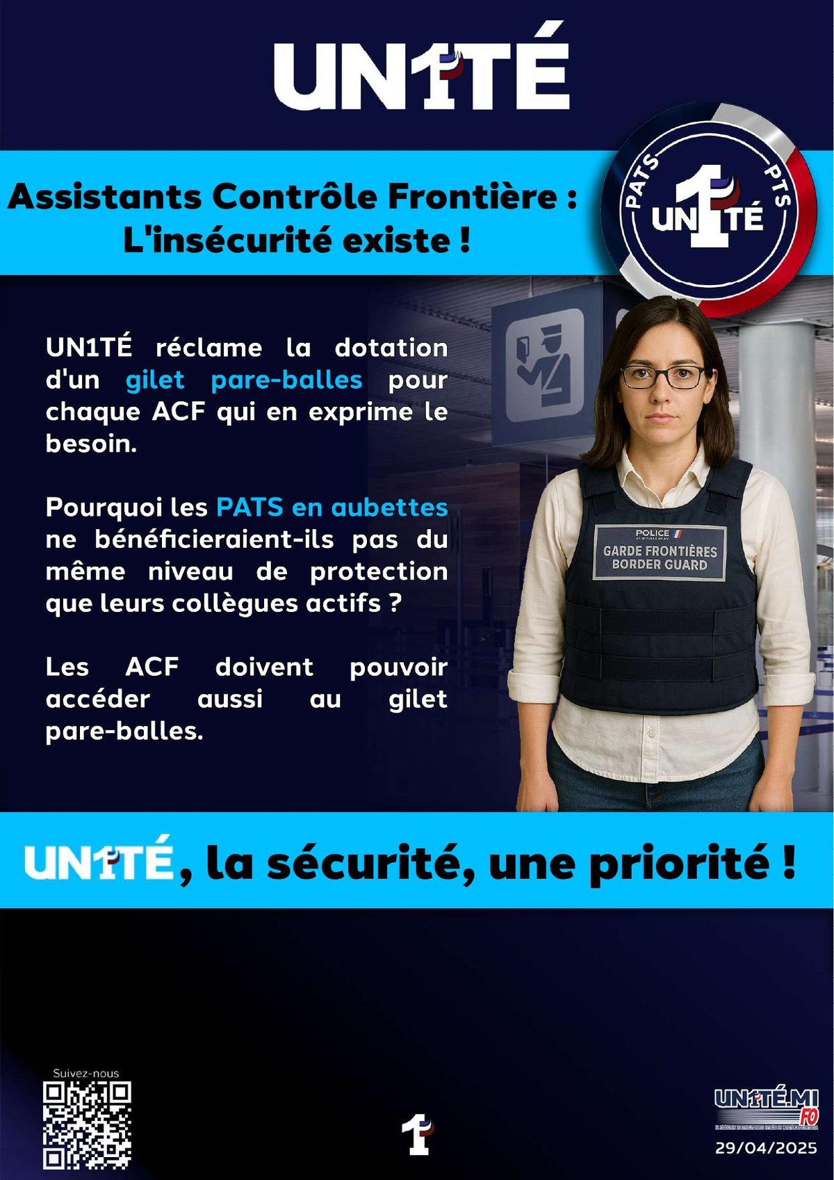 Assistants Contrôle Frontière :L'insécurité existe !