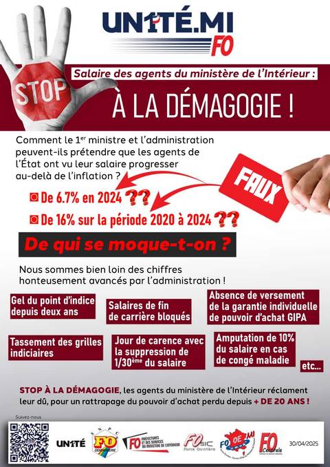 Aperçu — Salaire des agents du ministère de l’Intérieur : STOP À LA DÉMAGOGIE !