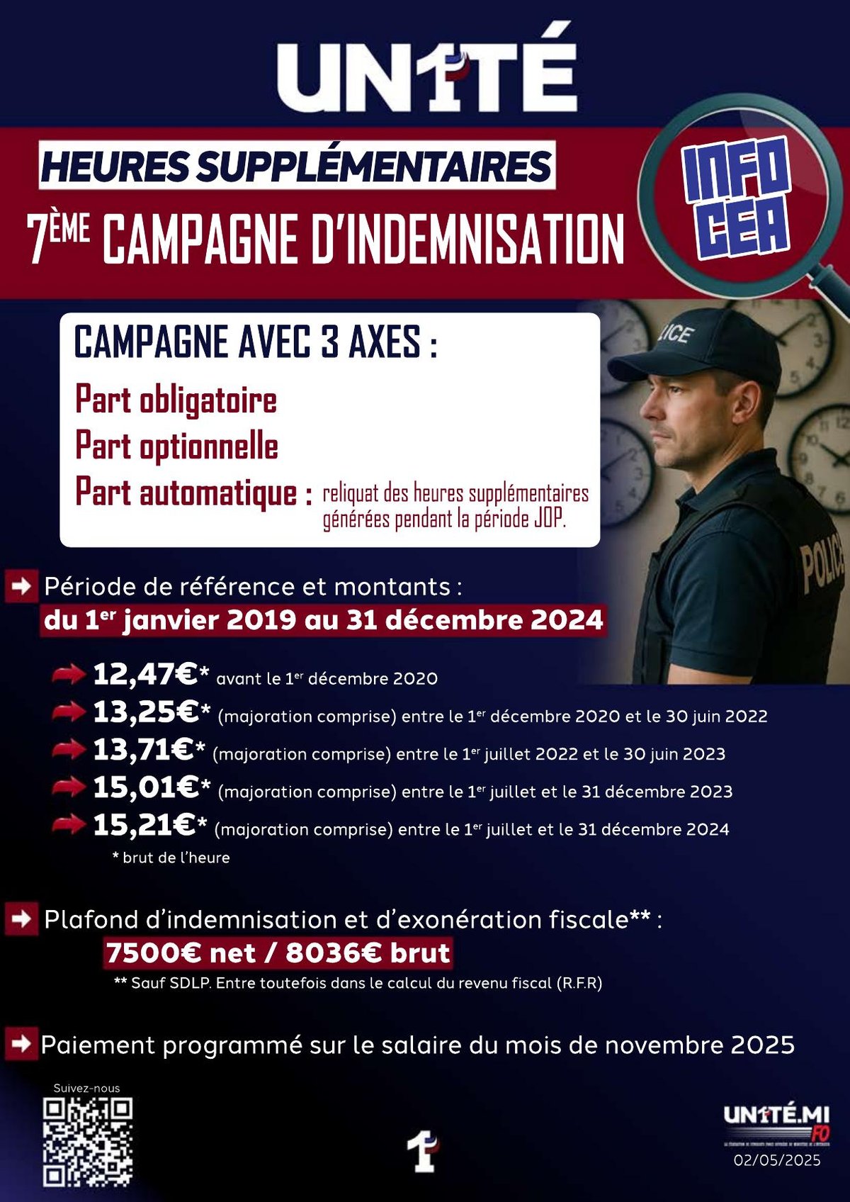 Heures supplémentaires - 7ème campagne d’indemnisation