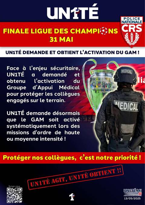Aperçu — Finale ligue des champions 31 mai, UN1TÉ demande et obtient l'activation du GAM !