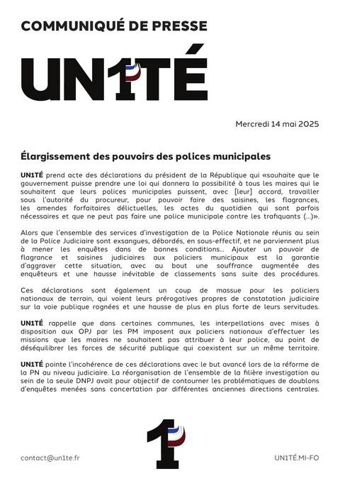 Aperçu — Élargissement des pouvoirs des polices municipales