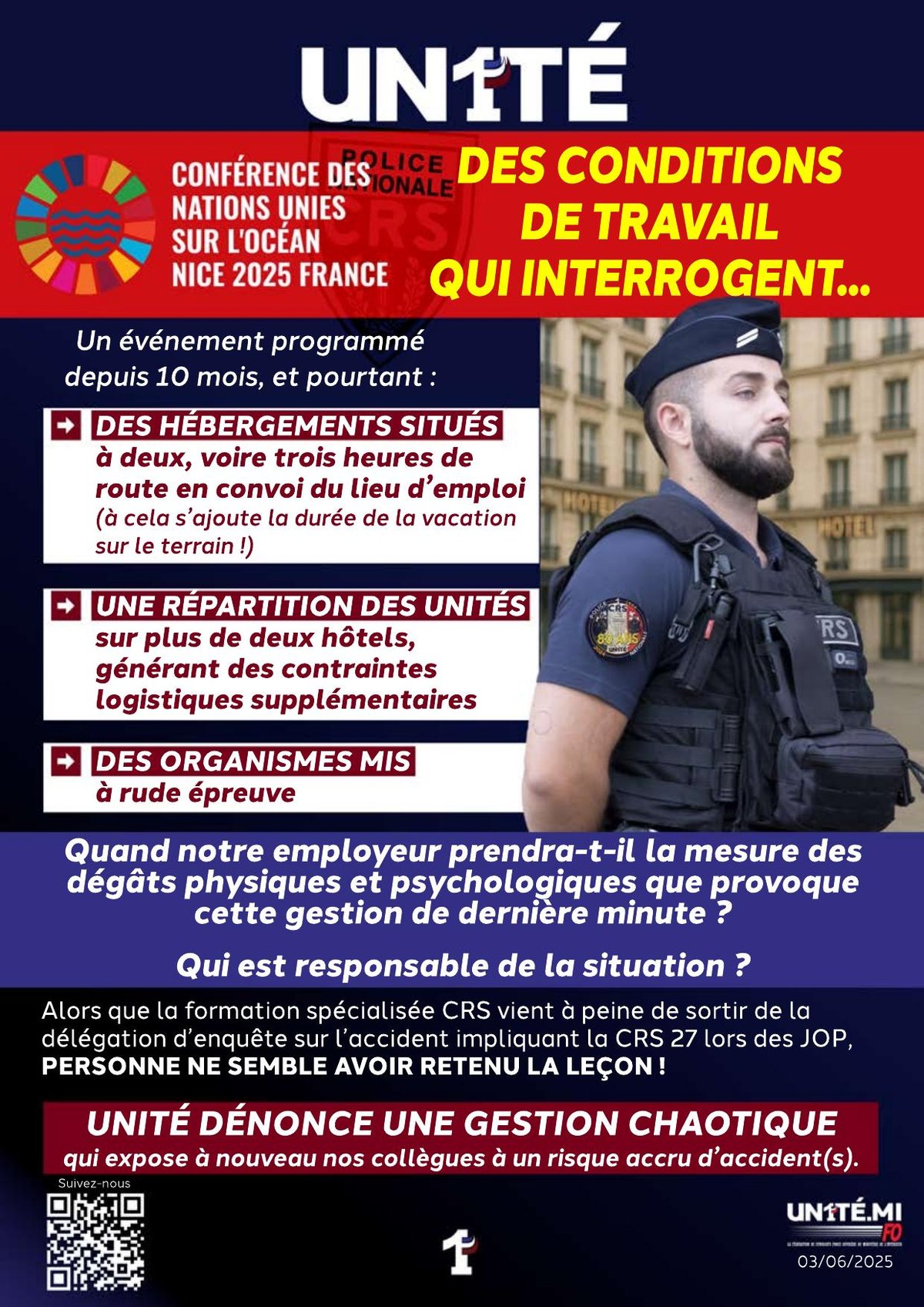 UNOC : Des conditions de travail qui interrogent...
